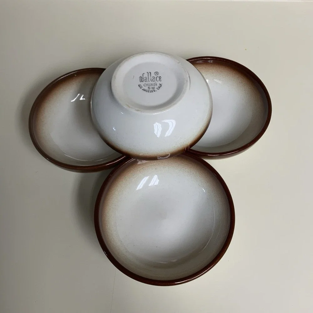 4 Wallace China Brown Airbrush Rim 5